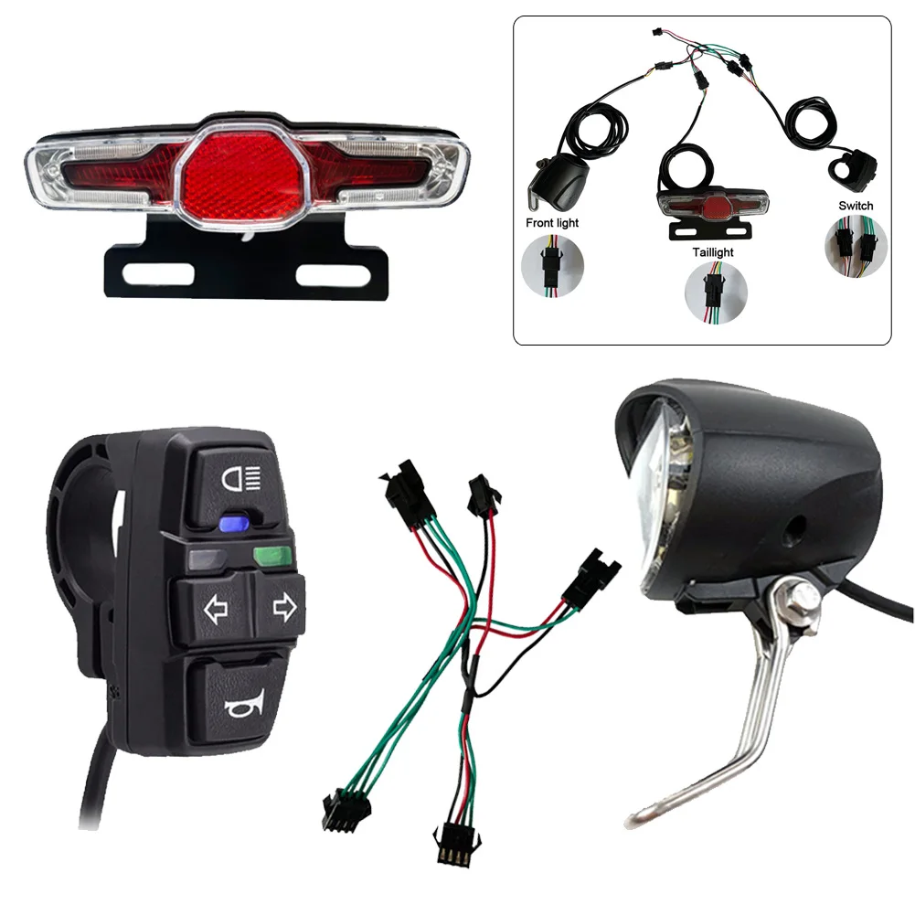 Headlight Kits Ebike Headlight Kits For E-bike Retrofit 12V-80 1600mm 3 Pins 36/48V 70G ABS IPX4 PC+ABS Durable
Headlight Kits Ebike Headlight Kits For E-bike Retrofit 12V-80 1600mm 3 Pins 36/48V 70G ABS IPX4 PC+ABS Durable