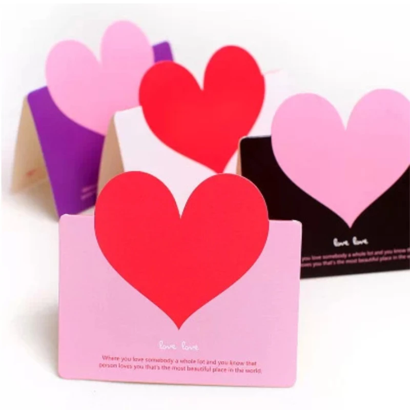 Valentine's Day Gift Card Mixed Color LOVE Heart Shape Greeting Card Wedding Invitations Card Romantic Thank You Cards
Valentine's Day Gift Card Mixed Color LOVE Heart Shape Greeting Card Wedding Invitations Card Romantic Thank You Cards