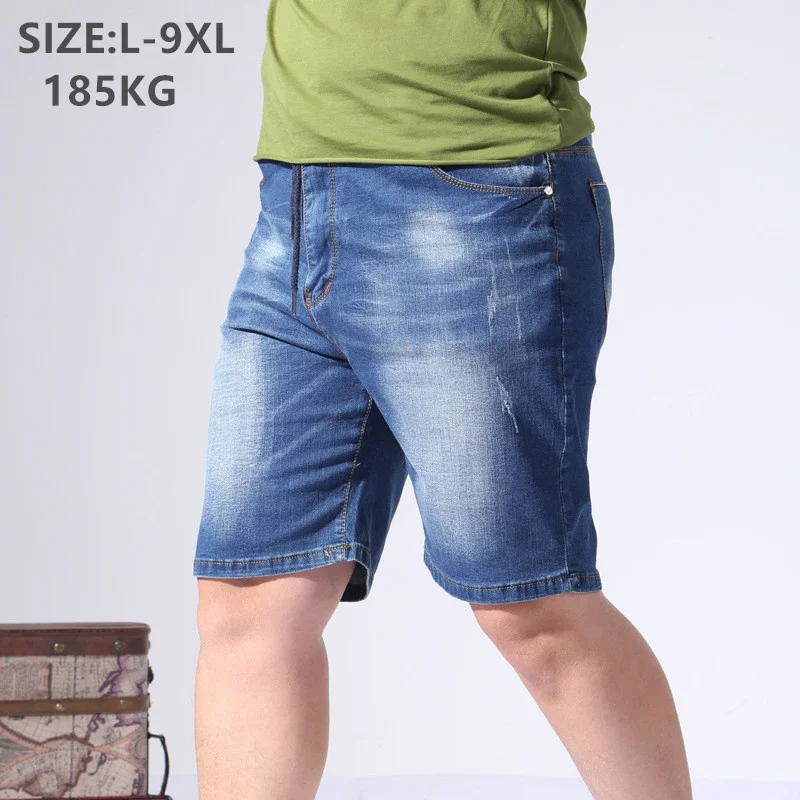 Denim Shorts Mens Casual Half Trousers Loose Summer Cotton Blue Plus Size 5XL 6XL 7XL 8XL 9XL Oversized Male Men Jeans Short 
Denim Shorts Mens Casual Half Trousers Loose Summer Cotton Blue Plus Size 5XL 6XL 7XL 8XL 9XL Oversized Male Men Jeans Short