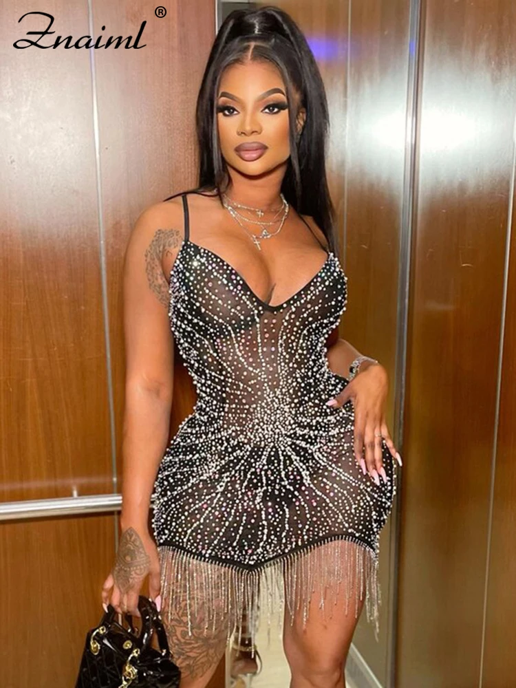 Znaiml Luxury Sheer Mesh Rhinestone Sparkly Bodycon Mini Dresses Women Sexy Crystal Tassel Hem Party Birthday Midnight Clubwear
Znaiml Luxury Sheer Mesh Rhinestone Sparkly Bodycon Mini Dresses Women Sexy Crystal Tassel Hem Party Birthday Midnight Clubwear