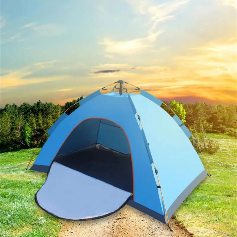 

Travel Family Rainproof Windproof 1-4 Person Fully Automatic Tent Camping Sunshade Awning Shelter Beach Easy Open Hiking Tents