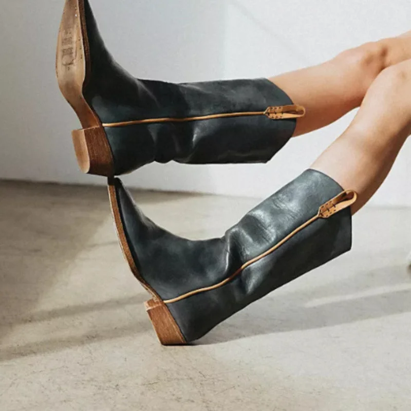 Cowboy Boots For Women Knight Boots Pointed Toe Low Heels Pu Boots Spring Autumn Mid Calf Botas Mujer Woman Shoes Cowgirl Boots
Cowboy Boots For Women Knight Boots Pointed Toe Low Heels Pu Boots Spring Autumn Mid Calf Botas Mujer Woman Shoes Cowgirl Boots