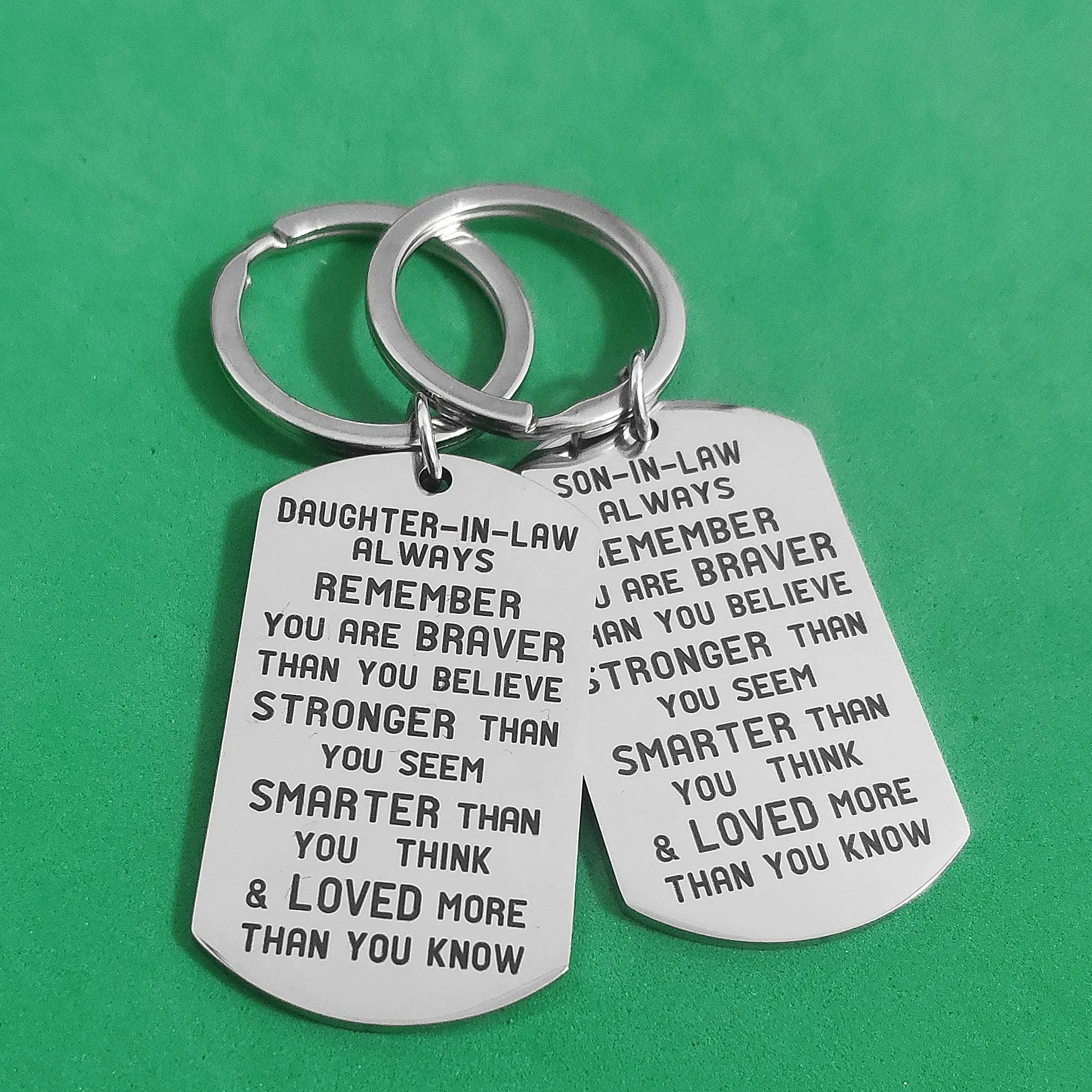 Thanksgiving Keychain for Car Keys Creative Gifts Keyring Military Tags to Son-in-law Daughter-in-law Stainless Steel Birthday
Thanksgiving Keychain for Car Keys Creative Gifts Keyring Military Tags to Son-in-law Daughter-in-law Stainless Steel Birthday