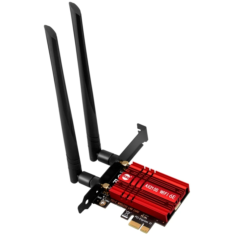 Wifi 6 PCIE Wireless Network Card Bluetooth 5.2 AX210S Tri Band 2.4G/5G/6Ghz PCI Express 802.11AX Wifi Adapter
Wifi 6 PCIE Wireless Network Card Bluetooth 5.2 AX210S Tri Band 2.4G/5G/6Ghz PCI Express 802.11AX Wifi Adapter