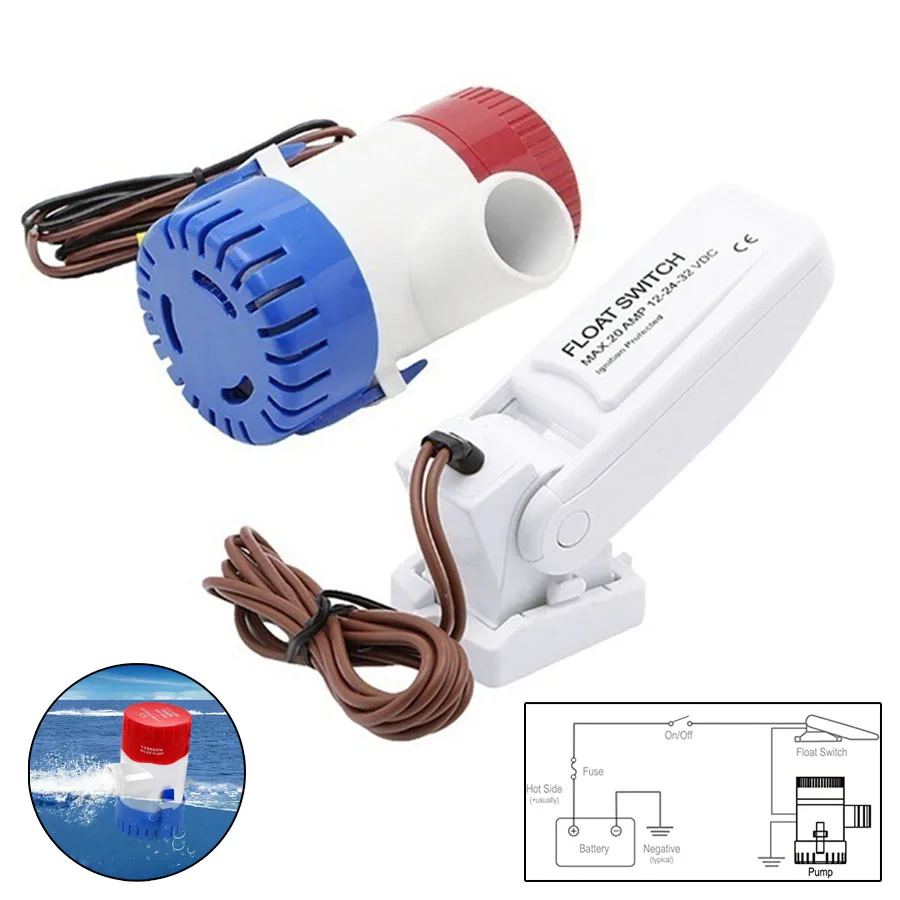 12v/24v Bilge Pump 350/500/750/1100GPH Stainless Steel Shaft Water Pump Submersible Pump for Boats Accessories Marine
12v/24v Bilge Pump 350/500/750/1100GPH Stainless Steel Shaft Water Pump Submersible Pump for Boats Accessories Marine