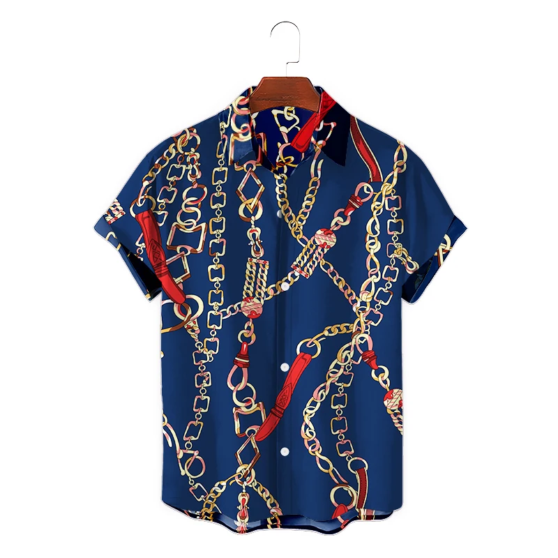 Summer Men's Hawaiian Shirt Ethnic Short-sleeved Printed Shirt Golden Outerwear Loose Casual Luxury Shirt Camisas Para Hombre
Summer Men's Hawaiian Shirt Ethnic Short-sleeved Printed Shirt Golden Outerwear Loose Casual Luxury Shirt Camisas Para Hombre