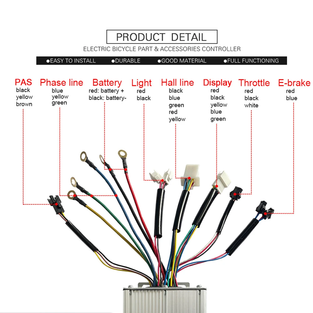 48V 1500W Brushless Electric Vehicle Controller With Storage Bag Quantum 35A Sine Wave Controller Controllers Pack For E-Bike
48V 1500W Brushless Electric Vehicle Controller With Storage Bag Quantum 35A Sine Wave Controller Controllers Pack For E-Bike