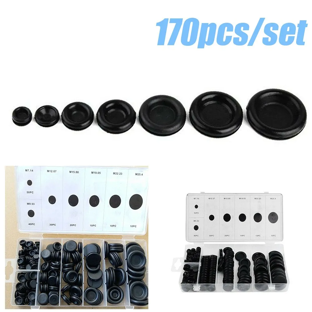 170 Pcs Rubber Gasket Firewall Hole Plug Wire Gasket Set Washers 7 Common Sizes Valve Pumps Appliances Pipelines Water Pipes
170 Pcs Rubber Gasket Firewall Hole Plug Wire Gasket Set Washers 7 Common Sizes Valve Pumps Appliances Pipelines Water Pipes