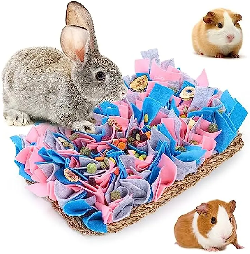 12" x 8" Rabbit Seagrass Snuffle Mat, Pure Hand-Woven Felt Cloth Pet Foraging Mat, Enrichment Toy Bed Activity Mat for Rabbits
12" x 8" Rabbit Seagrass Snuffle Mat, Pure Hand-Woven Felt Cloth Pet Foraging Mat, Enrichment Toy Bed Activity Mat for Rabbits