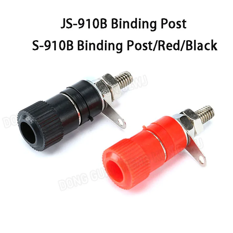 

5 Pcs Universal Terminal Block JS-910B Binding Post Terminal Block 4mm Banana Plug Test Socket Red/Black