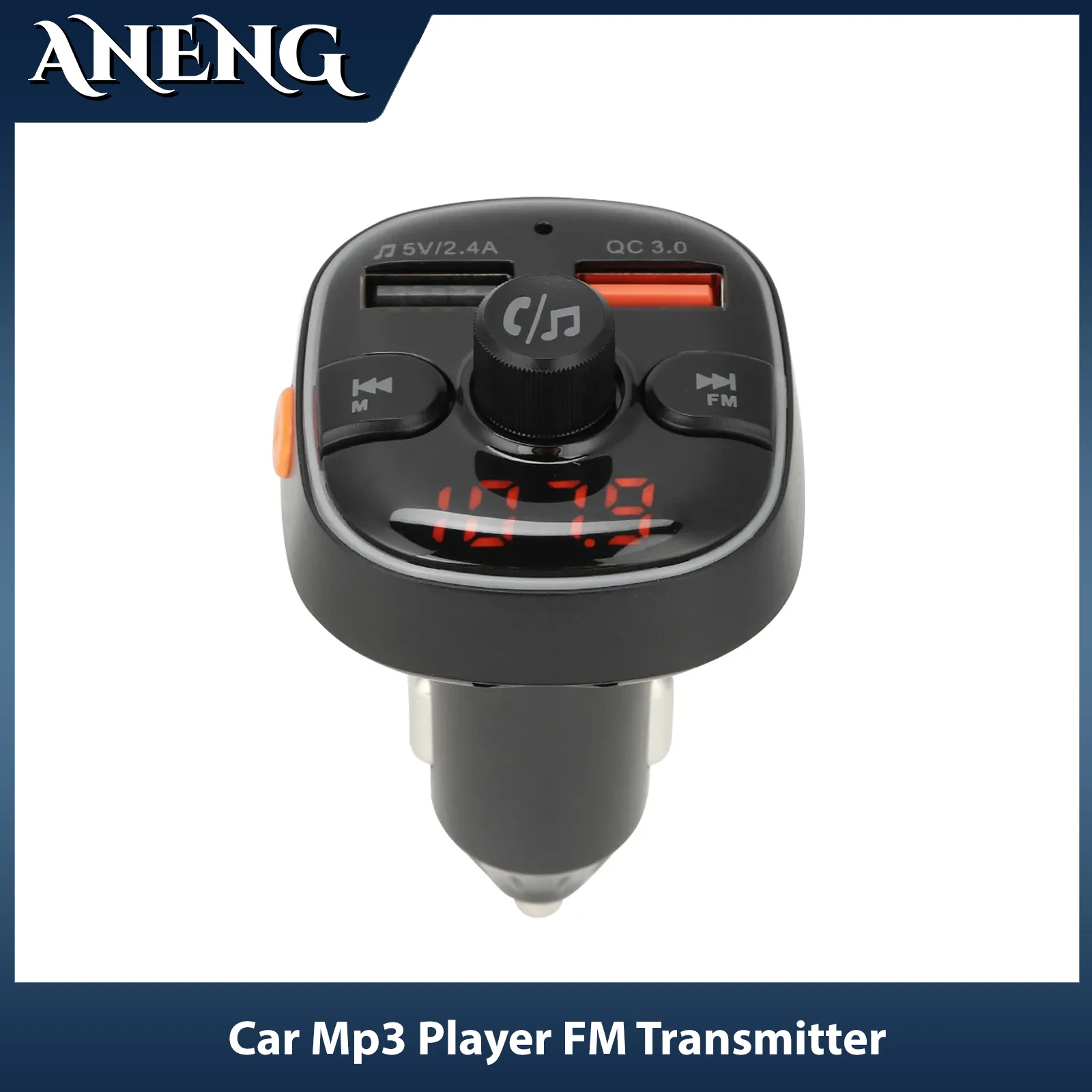 Car Mp3 Player FM Transmitter for Car Adapter Hands Free Bluetooth Cigar Lighter USB QC3.0 5V 3A Charger
Car Mp3 Player FM Transmitter for Car Adapter Hands Free Bluetooth Cigar Lighter USB QC3.0 5V 3A Charger
