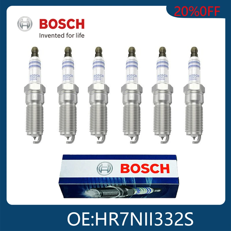 BOSCH Genuine 6pcs Double Iridium Spark Plugs 0242236675 HR7NII332S Car Candles For FORD MAZDA OPEL CADILLAC LAND ROVER B-Max 3
BOSCH Genuine 6pcs Double Iridium Spark Plugs 0242236675 HR7NII332S Car Candles For FORD MAZDA OPEL CADILLAC LAND ROVER B-Max 3