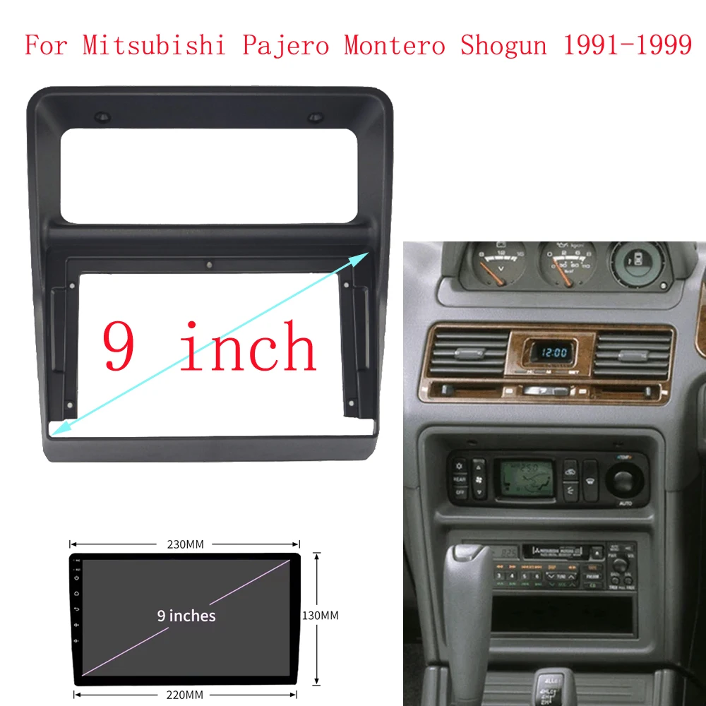 9-дюймовый автомобильный радиоприемник для Mitsubishi Pajero Montero Shogun 1991-1999, автоматическая установка стереосистемы, 2-диночная панель, рама приборной панели
9-дюймовый автомобильный радиоприемник для Mitsubishi Pajero Montero Shogun 1991-1999, автоматическая установка стереосистемы, 2-диночная панель, рама приборной панели