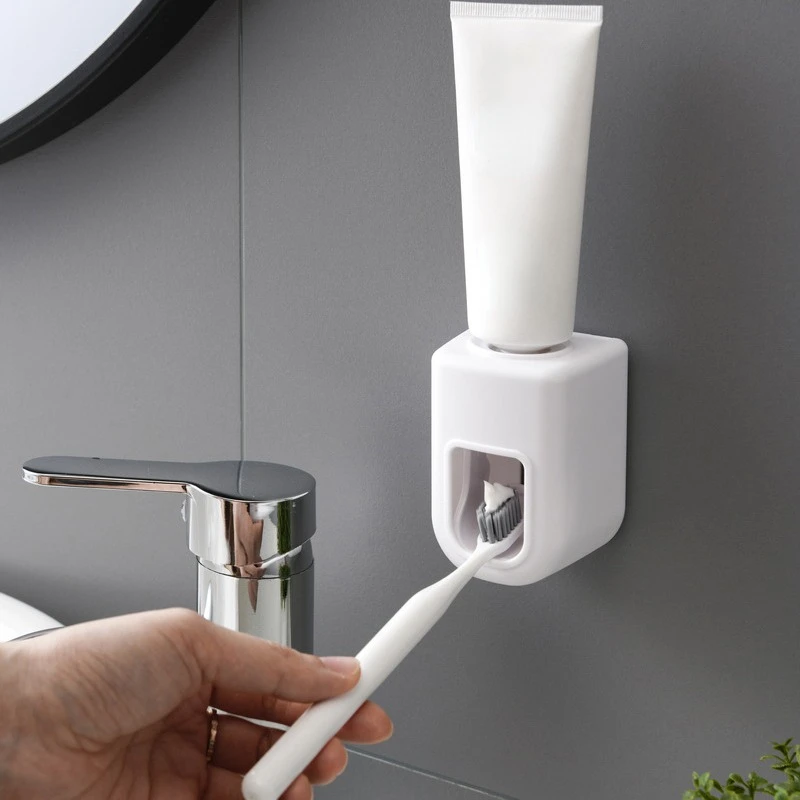 Toothpaste Dispenser Bathroom Self-Adhesive Dustproof Toothbrush Holder Rack Wall Mounted Toothpaste Squeezer For Home
Toothpaste Dispenser Bathroom Self-Adhesive Dustproof Toothbrush Holder Rack Wall Mounted Toothpaste Squeezer For Home