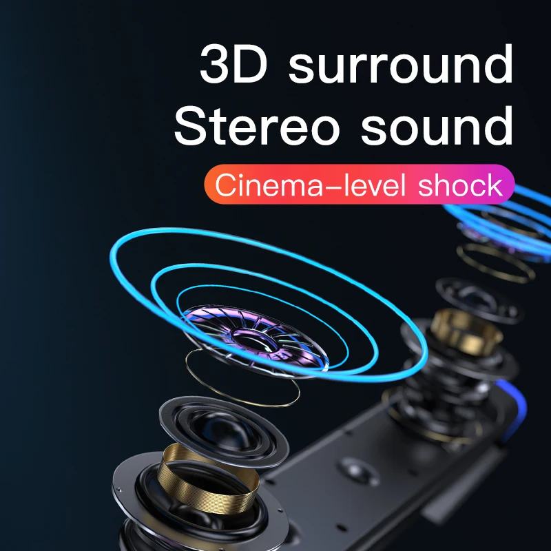 3D Surround Soundbar Bluetooth 5.0 Speaker Wired Computer Speakers Stereo Subwoofer Sound bar for Laptop PC Theater TV Aux 3.5mm
3D Surround Soundbar Bluetooth 5.0 Speaker Wired Computer Speakers Stereo Subwoofer Sound bar for Laptop PC Theater TV Aux 3.5mm