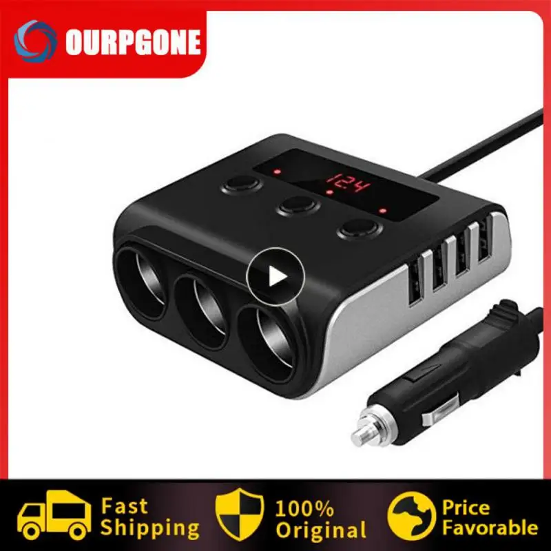 Led Light Display Vehicle Wired Charging Usb Battery Charger Three Hole Independent Switch Design Digital Display Spring Storage
Led Light Display Vehicle Wired Charging Usb Battery Charger Three Hole Independent Switch Design Digital Display Spring Storage