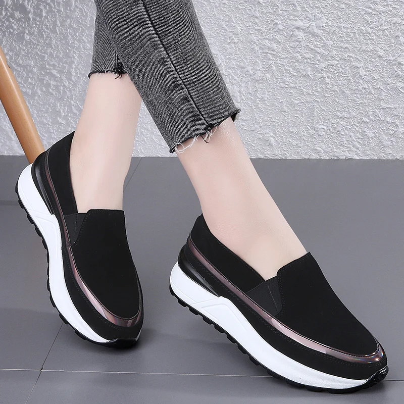Leather Loafers For Women Slip-on Flat Shoes Platform Sneakers Light 3Colors Ladies Height Increasing Thick Soles Flats
Leather Loafers For Women Slip-on Flat Shoes Platform Sneakers Light 3Colors Ladies Height Increasing Thick Soles Flats