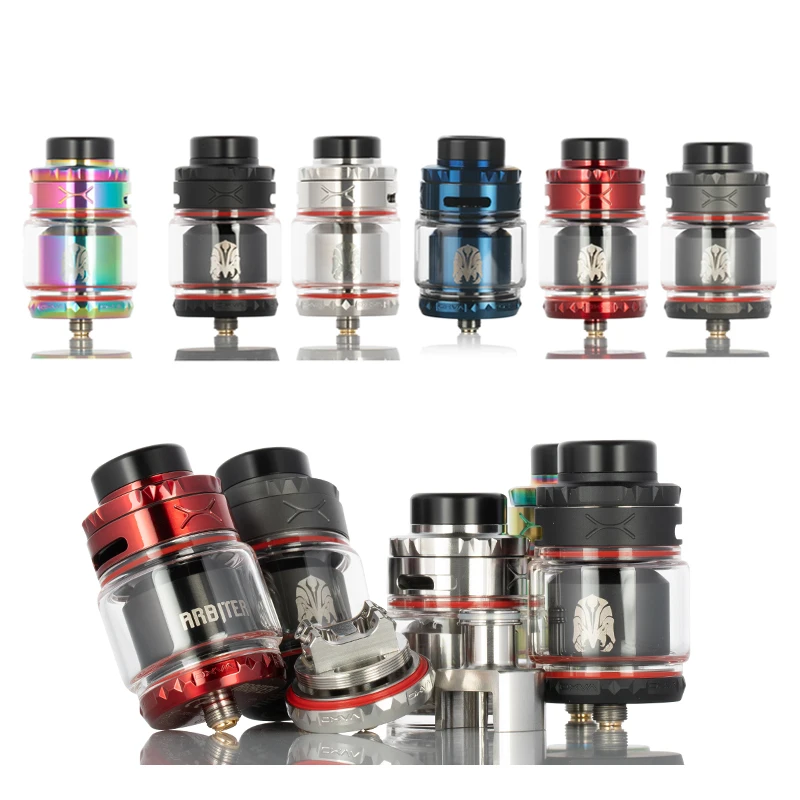 NEW Arbiter RTA Rebuildable Tank Atomizer E Cigarette RTA 4ml/6ml 28mm 810/510 Drip Tip Top Airflow Design Fit Dual/Single Coil
NEW Arbiter RTA Rebuildable Tank Atomizer E Cigarette RTA 4ml/6ml 28mm 810/510 Drip Tip Top Airflow Design Fit Dual/Single Coil