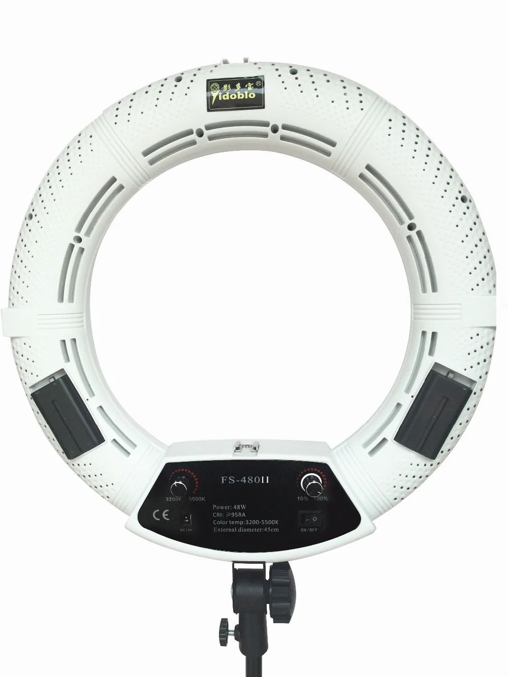 Yidoblo White FS-480II 18'' 480pcs LED 3200K-5500K Dimmable BIO-color Photography Video LED Photo Ring Light Studio Day Light
Yidoblo White FS-480II 18'' 480pcs LED 3200K-5500K Dimmable BIO-color Photography Video LED Photo Ring Light Studio Day Light