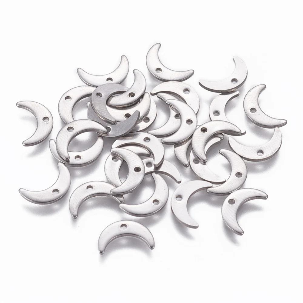 200pcs 304 Stainless Steel Moon Charms Pendants for DIY Bracelet Necklace Crafting Jewelry Findings Making Decor,7x11x1mm
200pcs 304 Stainless Steel Moon Charms Pendants for DIY Bracelet Necklace Crafting Jewelry Findings Making Decor,7x11x1mm