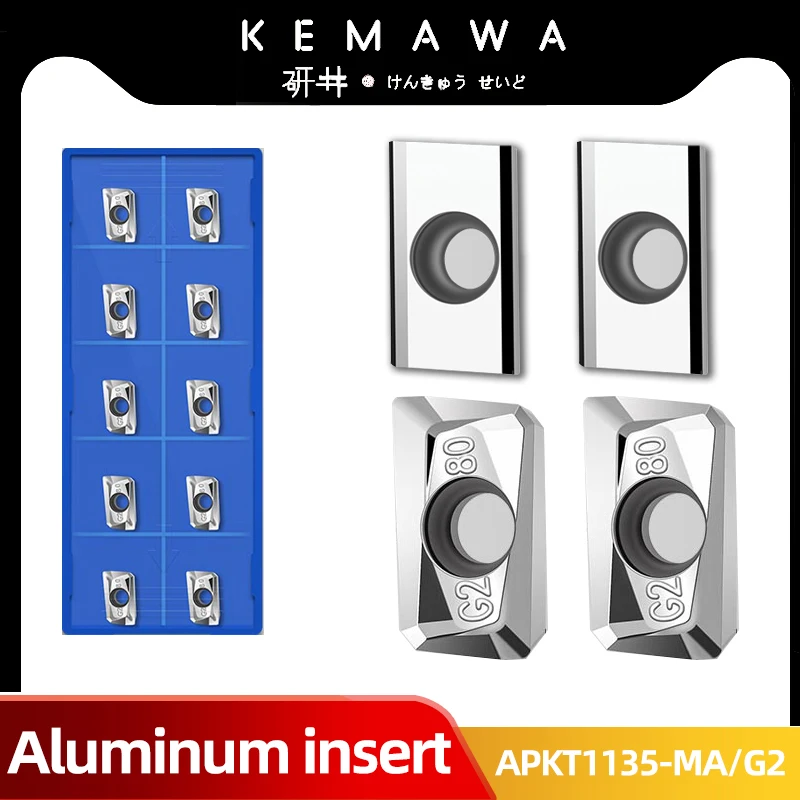 KEMAWA Alunminum Insert APKT113504 G2 H01 APKT113508 G2 APKT113502 MA APKT113504MA Carbide End Milling Tool CNC Milling Insert
KEMAWA Alunminum Insert APKT113504 G2 H01 APKT113508 G2 APKT113502 MA APKT113504MA Carbide End Milling Tool CNC Milling Insert