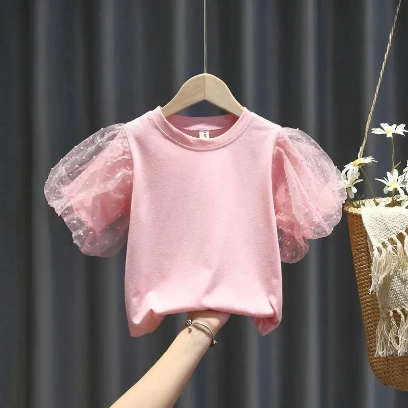 2022 New Girls Short-sleeved T-shirt Children's Bubble Sleeve T-shirt Baby Summer Bottoming Shirt Kids Top
2022 New Girls Short-sleeved T-shirt Children's Bubble Sleeve T-shirt Baby Summer Bottoming Shirt Kids Top