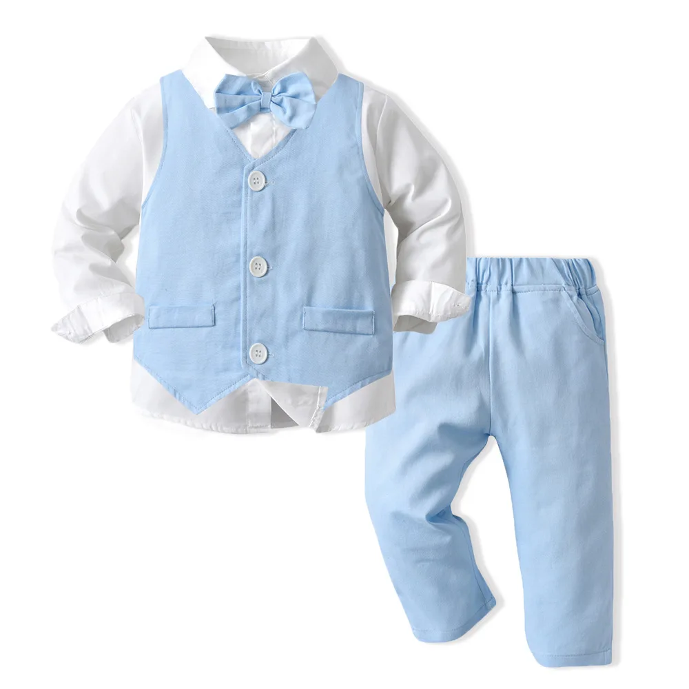 Children's Gentleman Formal Wear 2022 Spring Boys' British Solid Color Vest Long-Sleeved Cotton White Shirt Three-Piece Set
Children's Gentleman Formal Wear 2022 Spring Boys' British Solid Color Vest Long-Sleeved Cotton White Shirt Three-Piece Set