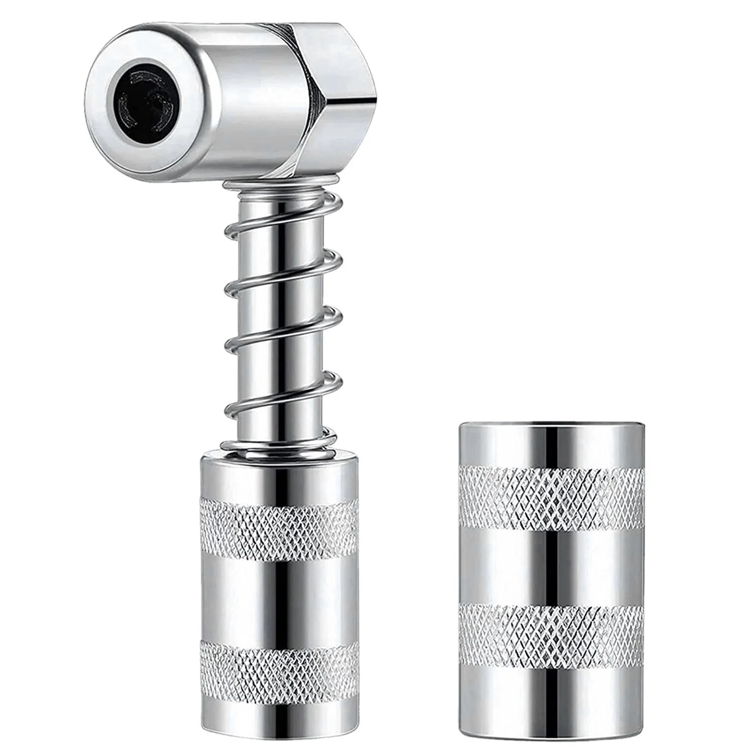 Grease Nozzle Adapter Grease Gun- Accessory 90 Degree Grease Coupler Adapter with Sleeve 3 Jaw Angle Grease Tool
Grease Nozzle Adapter Grease Gun- Accessory 90 Degree Grease Coupler Adapter with Sleeve 3 Jaw Angle Grease Tool