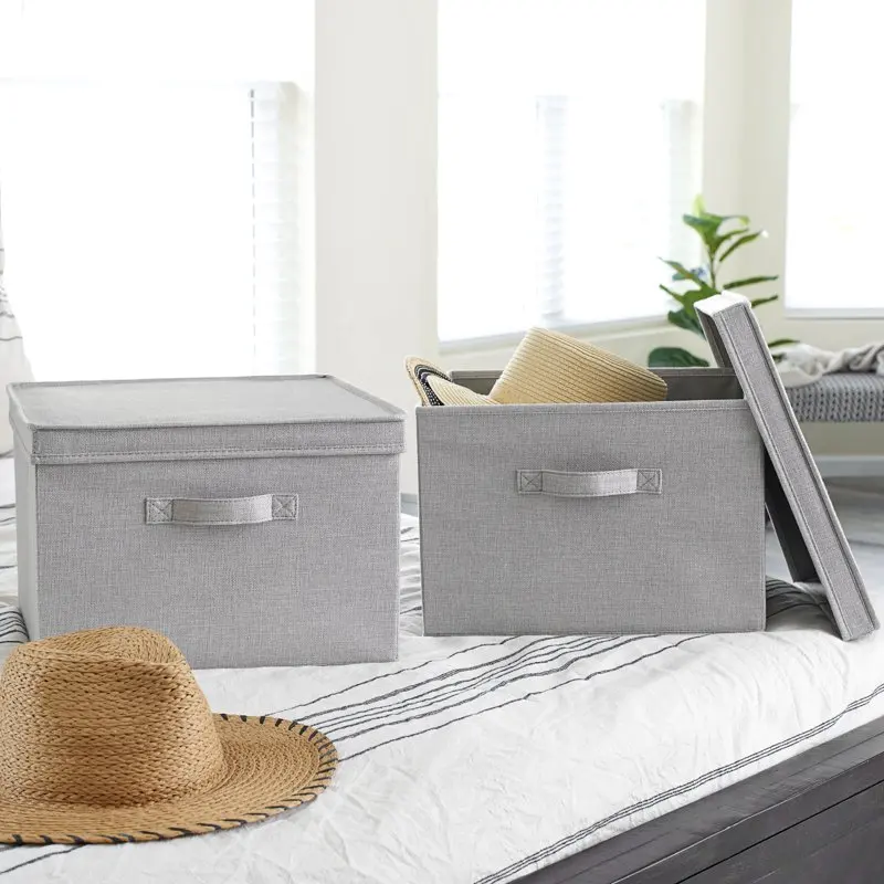 Fashionable Silver 2-Pack Gallon Fabric Storage Boxes For Organizing & organizing Your Belongings In Style.
Fashionable Silver 2-Pack Gallon Fabric Storage Boxes For Organizing & organizing Your Belongings In Style.