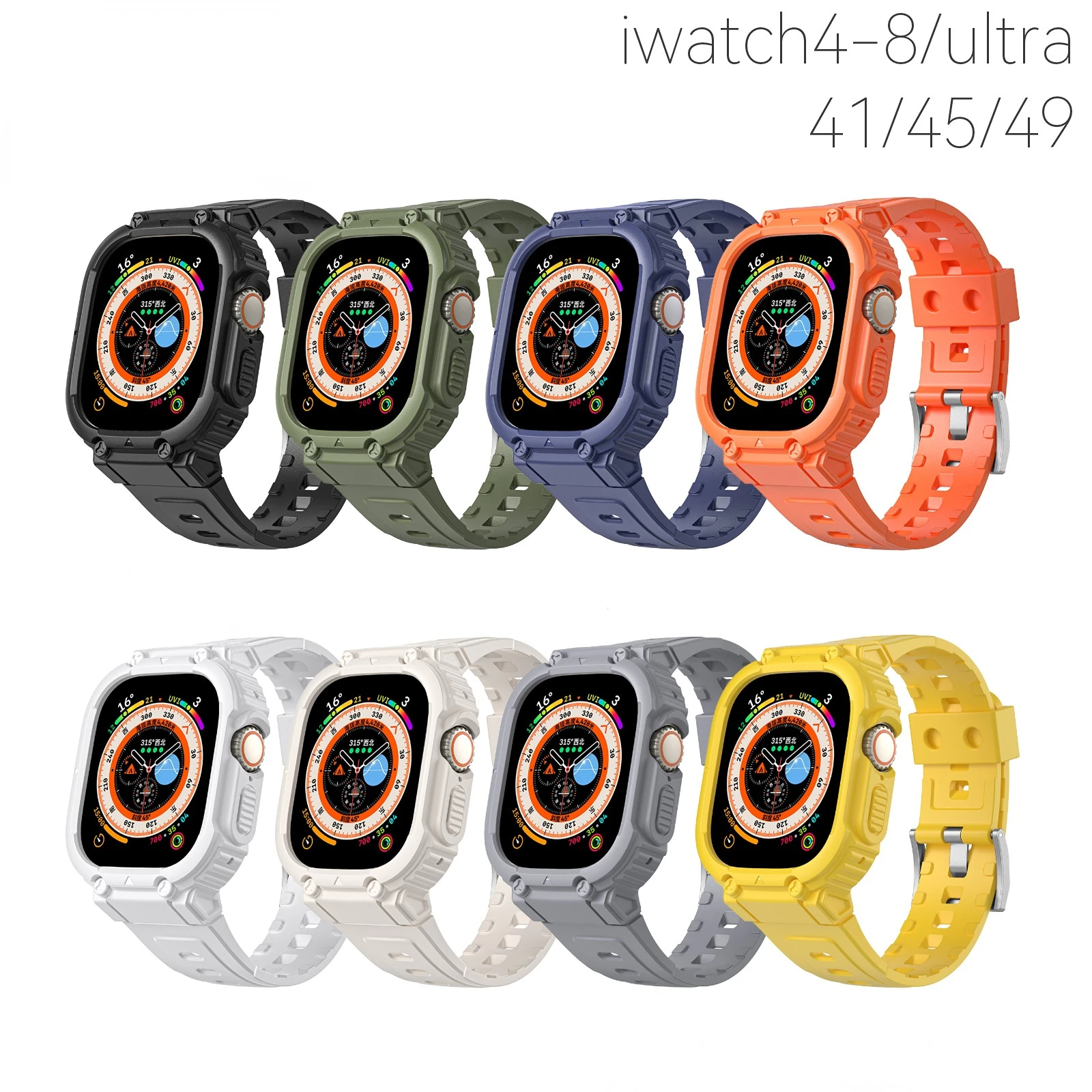 Ремешок для Apple Watch Ultra Band 49 мм, спортивный браслет с защитным ремешком, аксессуары для часов Apple Watch Ultra
Ремешок для Apple Watch Ultra Band 49 мм, спортивный браслет с защитным ремешком, аксессуары для часов Apple Watch Ultra