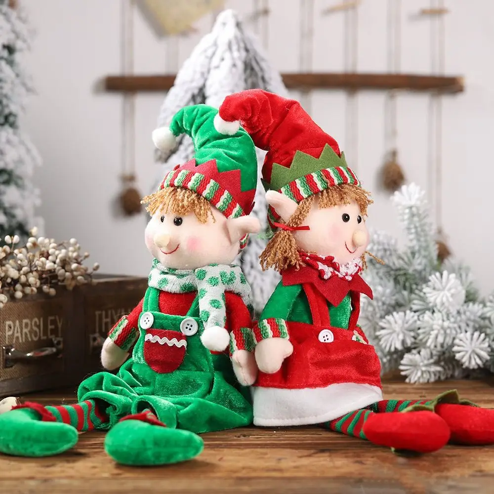 

Милая мягкая игрушка в виде сидя для мальчиков и девочек, плюшевая кукла, Рождественское украшение, игрушка-эльф, куклы