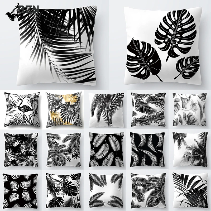 Cushion Cover Black White Plant Leaf Design Pillowcase Bed Decor Nordic Tropical Home Decor Cushion Cover Cushion Cover DIY
Cushion Cover Black White Plant Leaf Design Pillowcase Bed Decor Nordic Tropical Home Decor Cushion Cover Cushion Cover DIY