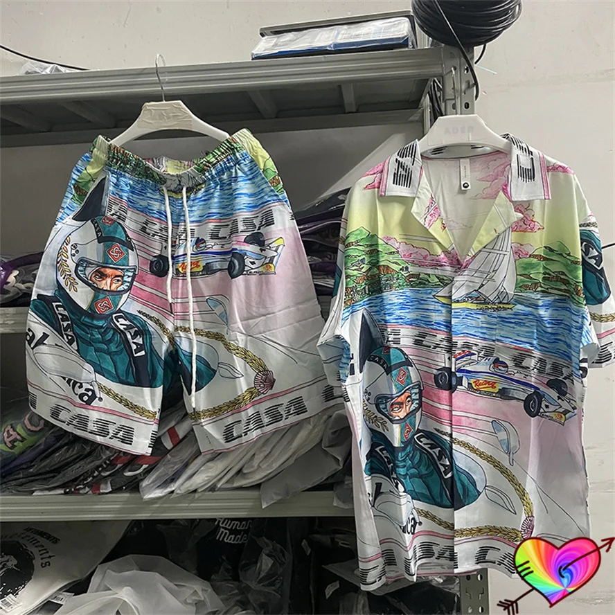 2023 Allover Graphic Casablanca Racing Suit Men Women 1:1 Hip Hop Casablanca Sets Short Sleeve Silk CASA Shirt Hawaiian Shorts
2023 Allover Graphic Casablanca Racing Suit Men Women 1:1 Hip Hop Casablanca Sets Short Sleeve Silk CASA Shirt Hawaiian Shorts