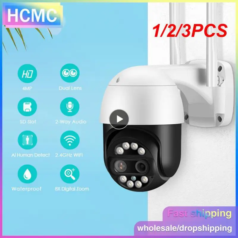 

1/2/3 шт. 4K IP-камера с двойным объективом 2,8 мм + 12 мм Wi-Fi камера видеонаблюдения с цветным ночным видением 8X цифровой зум видеонаблюдение