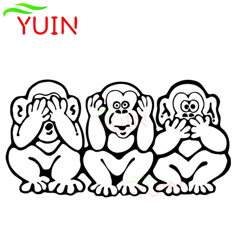 YUIN Three Monkeys Creative Car Decals Fashion Door Decoration Personalized PVC Waterproof Stickers Can Be Customized Color
YUIN Three Monkeys Creative Car Decals Fashion Door Decoration Personalized PVC Waterproof Stickers Can Be Customized Color