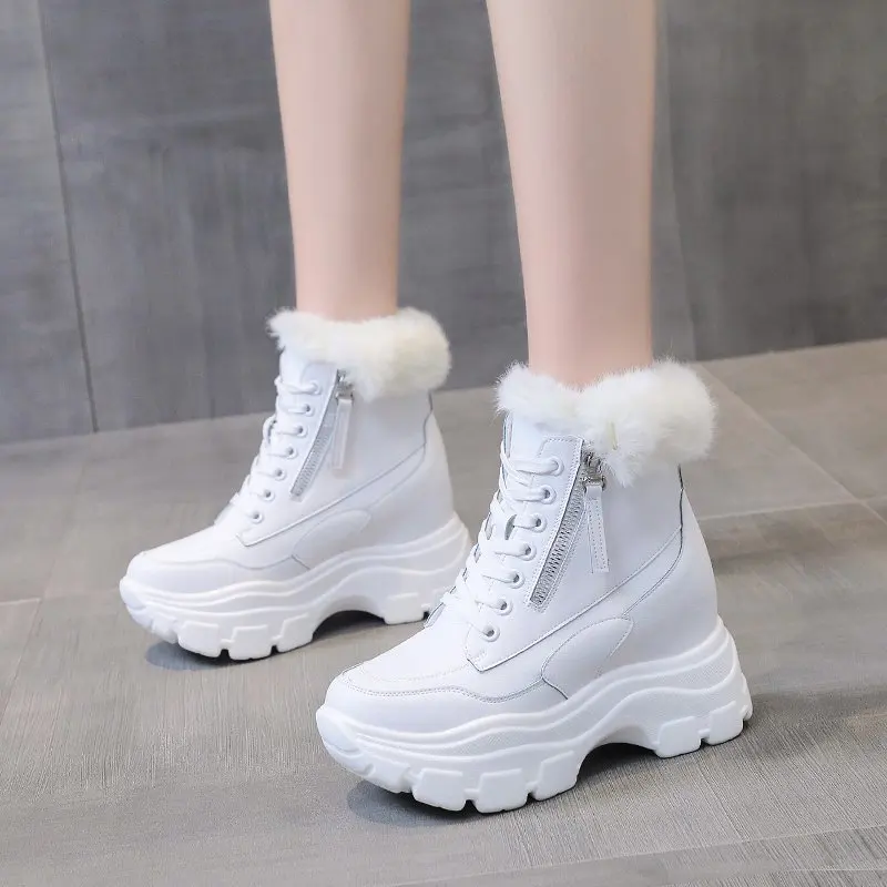 Winter Women Ankle Boots 7CM Heels High Top Wedge Boots Warm Fur Platform Leather Sneakers Cotton Snow Boots For Woman New 2022
Winter Women Ankle Boots 7CM Heels High Top Wedge Boots Warm Fur Platform Leather Sneakers Cotton Snow Boots For Woman New 2022