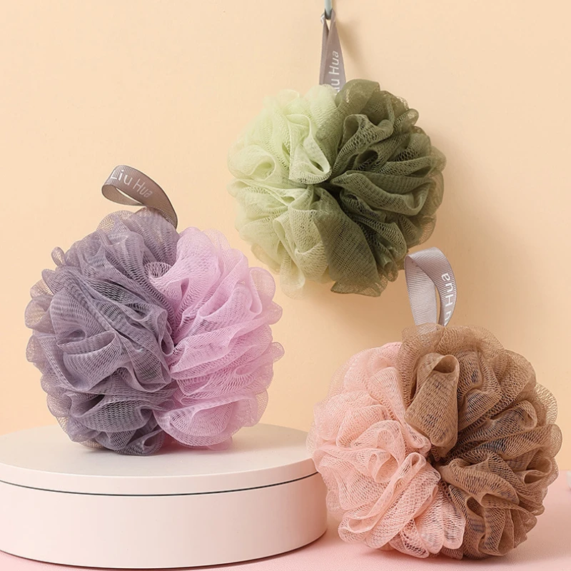 

2pc Soft Mesh Bath Balls Nylon Cleaning Brush Shower Puff Body Cleaner Exfoliating Scrubbers Bath Ball Bathroom Supplies