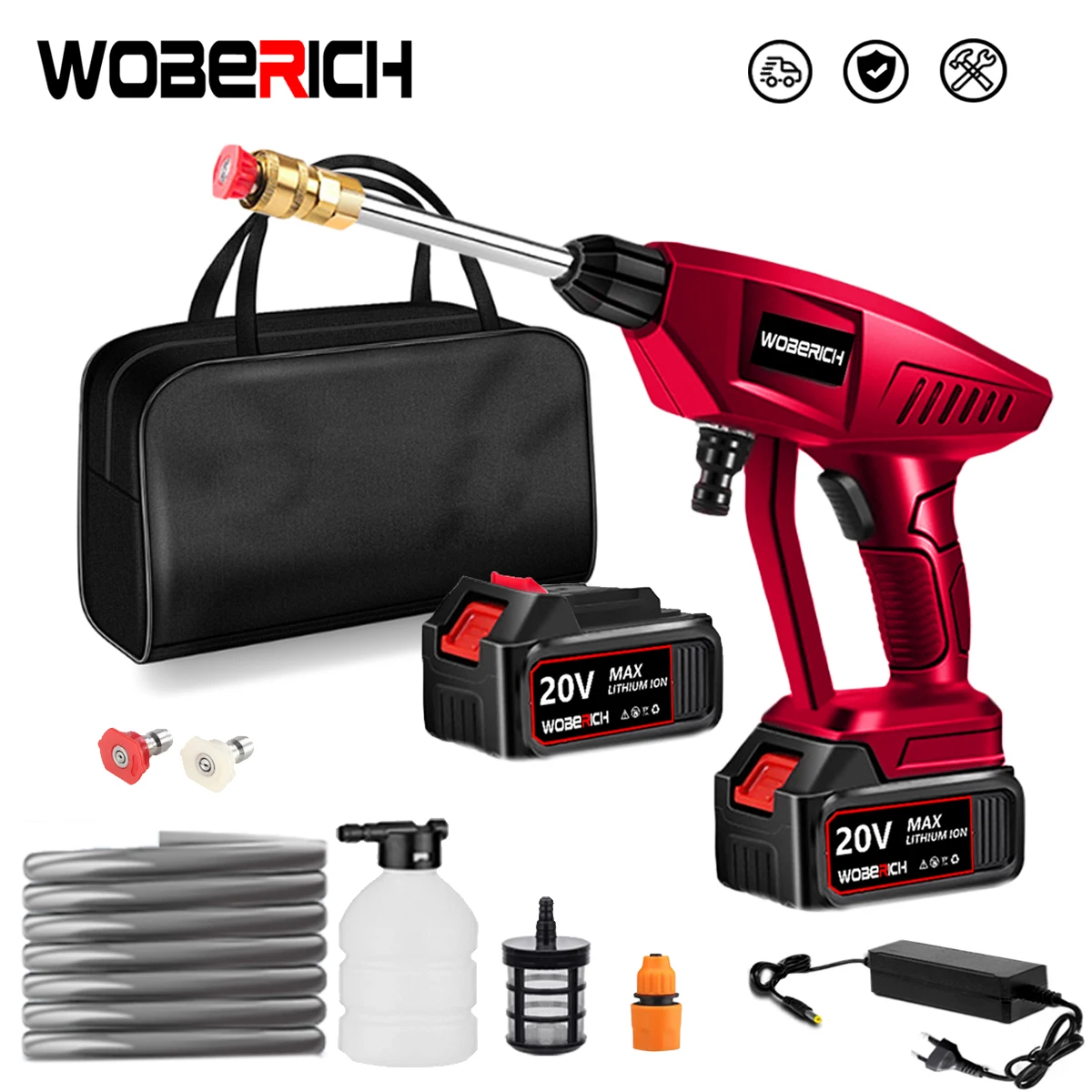 30BAR Cordless High Pressure Cleaner Washer Spray Water Gun Car Wash Pressure Water Cleaning Machine for Makita 18V Battery
30BAR Cordless High Pressure Cleaner Washer Spray Water Gun Car Wash Pressure Water Cleaning Machine for Makita 18V Battery