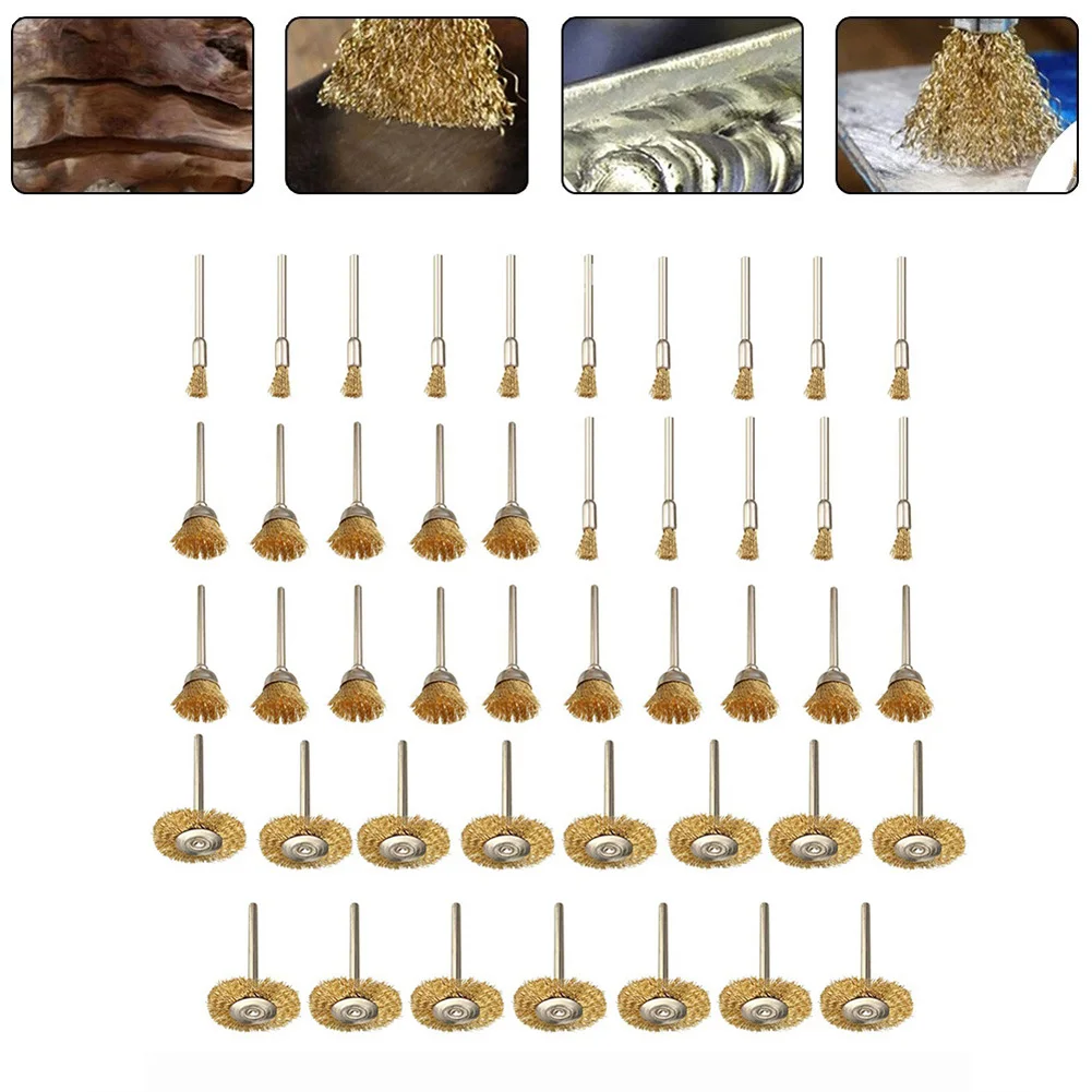 45Pcs Wire Brush 5 15 25mm Copper Wire Wheel Brushes Rotary Tool Rust Removal Polishing For Metal Cleaning Equipment Accessories
45Pcs Wire Brush 5 15 25mm Copper Wire Wheel Brushes Rotary Tool Rust Removal Polishing For Metal Cleaning Equipment Accessories