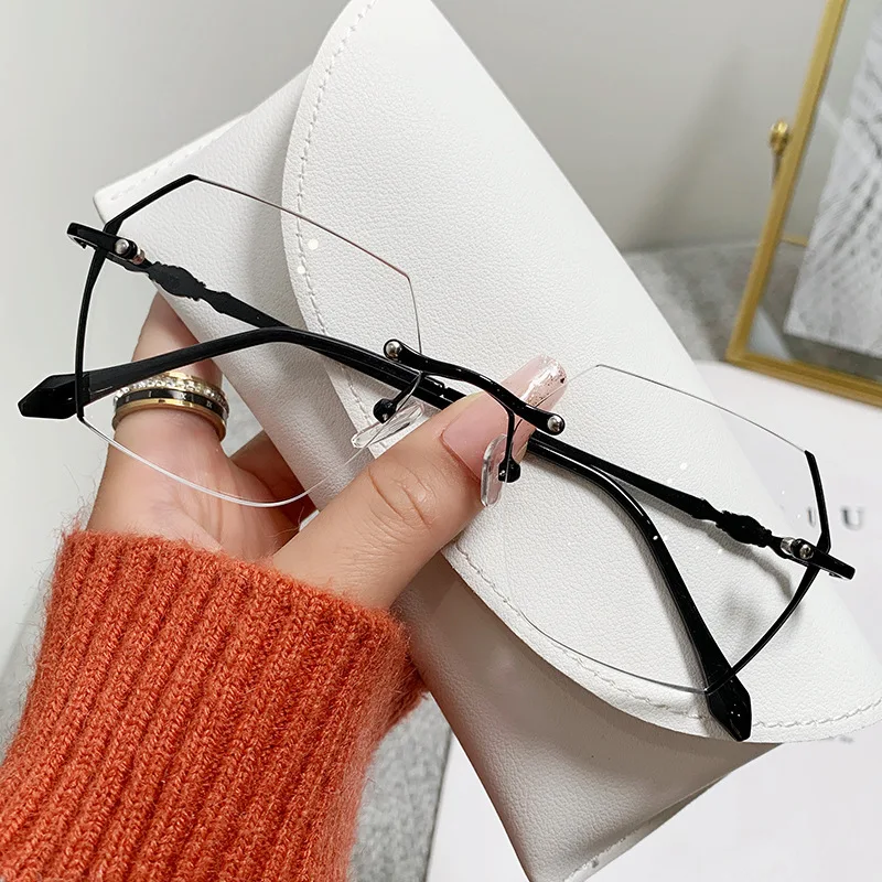 Anti-blue Light Myopia Glasses Women Men Trendy Polygon Rimless Eyeglasses Frame Optical Prescription Diopter Eyewear for Myopic
Anti-blue Light Myopia Glasses Women Men Trendy Polygon Rimless Eyeglasses Frame Optical Prescription Diopter Eyewear for Myopic