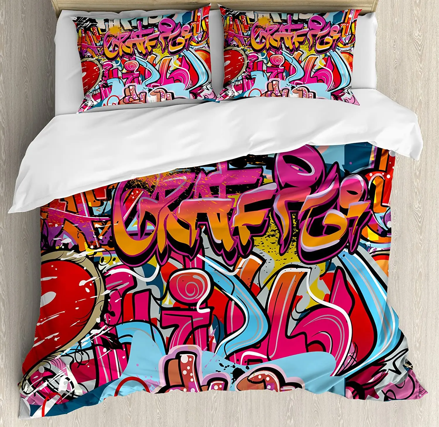 Graphic Bedding Set For Bedroom Bed Home Hip Hop Street Culture Harlem New York City Wall Duvet Cover Quilt Cover And Pillowcase
Graphic Bedding Set For Bedroom Bed Home Hip Hop Street Culture Harlem New York City Wall Duvet Cover Quilt Cover And Pillowcase