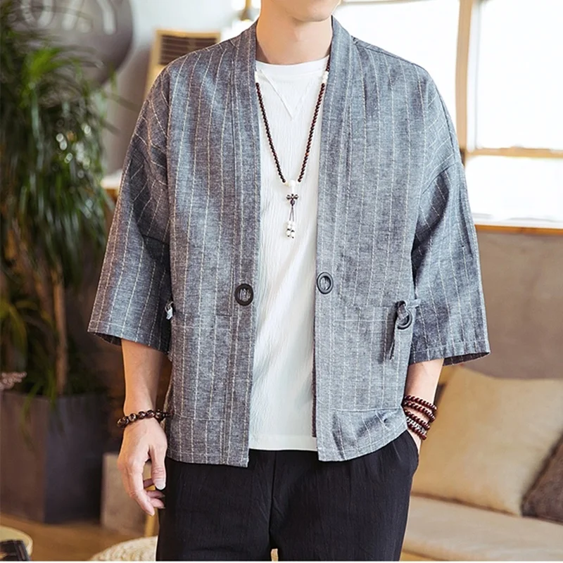 Japanese Kimono Cardigan Men 2022 Stripe Asian Clothes Traditional Chinese Clothing For Men Haori Japanese Yukata Kimonos V2780
Japanese Kimono Cardigan Men 2022 Stripe Asian Clothes Traditional Chinese Clothing For Men Haori Japanese Yukata Kimonos V2780