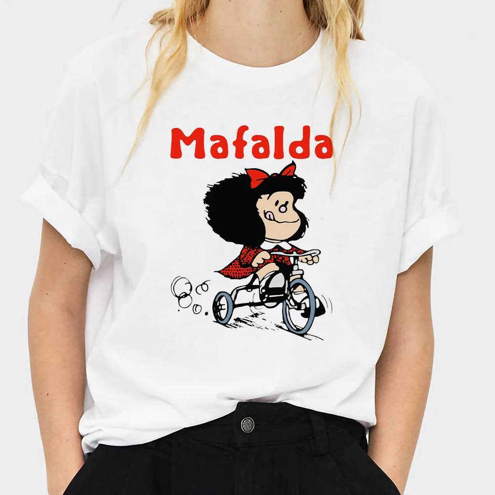 Funny Mafalda T Shirt Women Harajuku Cute Comic Cartoon Short Sleeve Tshirt Kawaii Casual Christmas Graphics Korean Style Tops
Funny Mafalda T Shirt Women Harajuku Cute Comic Cartoon Short Sleeve Tshirt Kawaii Casual Christmas Graphics Korean Style Tops