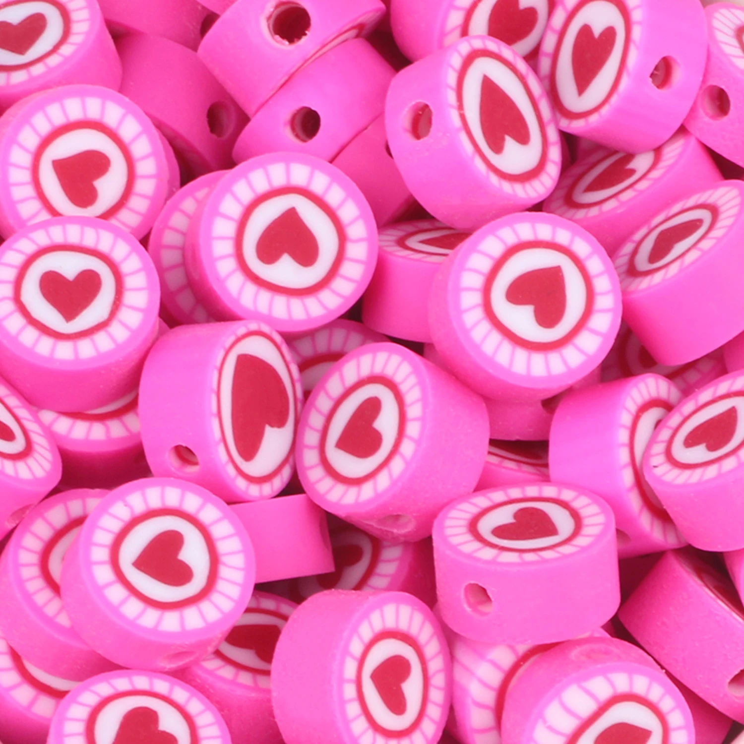 50/100pcs 10x5mm Polymer Clay Beads Pink Heart Soft Pottery Round Flat Spacer Beads for Jewelry Making Diy Bracelets Necklaces
50/100pcs 10x5mm Polymer Clay Beads Pink Heart Soft Pottery Round Flat Spacer Beads for Jewelry Making Diy Bracelets Necklaces