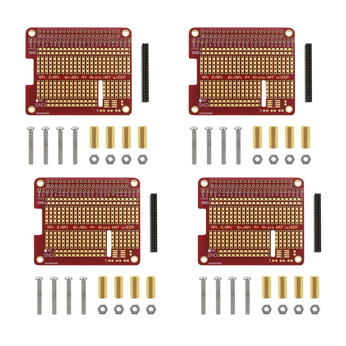 4Pcs GPIO Breakout DIY Breadboard PCB Shield Red Expansion Board Kit Compatible for Raspberry Pi 4 3 2 B+ A+
4Pcs GPIO Breakout DIY Breadboard PCB Shield Red Expansion Board Kit Compatible for Raspberry Pi 4 3 2 B+ A+