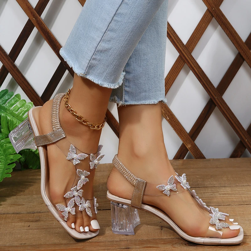 New summer women's sandals color matching rhinestone flowers word buckle chunky heel crystal sexy open-toe fashion shoes
New summer women's sandals color matching rhinestone flowers word buckle chunky heel crystal sexy open-toe fashion shoes