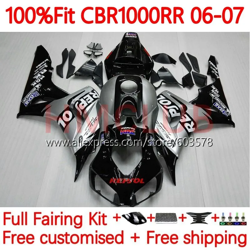 Injection Body For HONDA CBR 1000 RR CC 1000RR 1000CC CBR1000RR 2006 2007 CBR1000 RR 06 07 OEM silver grey Fairing Kit 114No.15
Injection Body For HONDA CBR 1000 RR CC 1000RR 1000CC CBR1000RR 2006 2007 CBR1000 RR 06 07 OEM silver grey Fairing Kit 114No.15