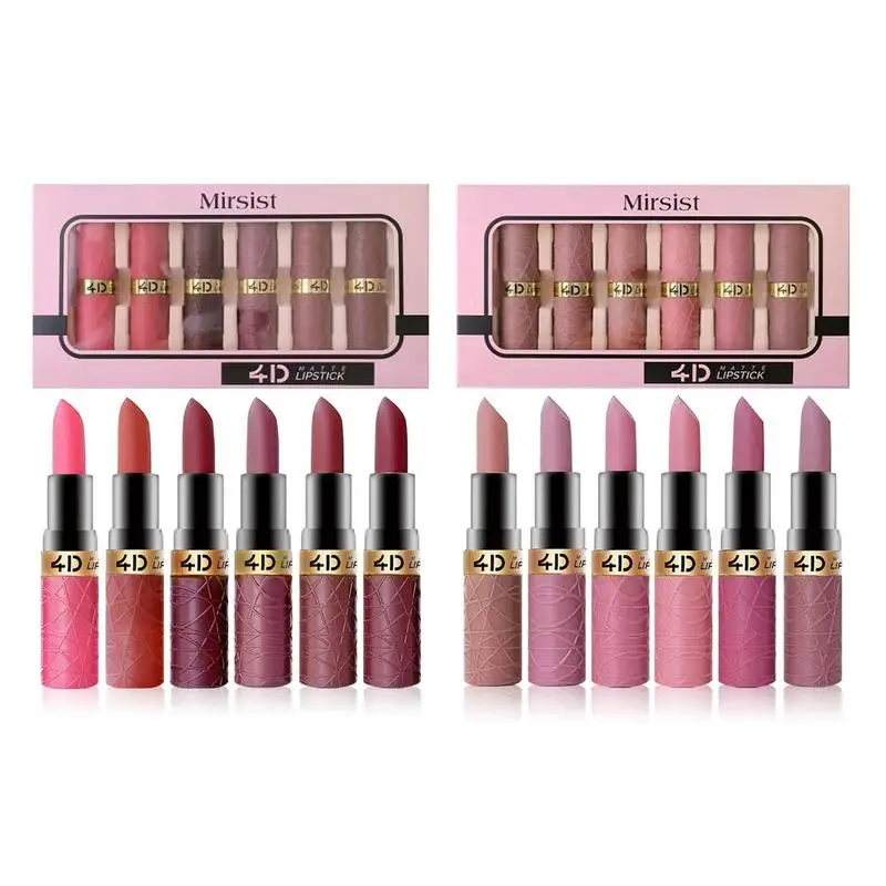 Matte Velvet Lipsticks | Red Color Non-Stick Lipstick Makeup Set | 6 Colors Long Lasting Not Fade Waterproof Lipsticks For Women
Matte Velvet Lipsticks | Red Color Non-Stick Lipstick Makeup Set | 6 Colors Long Lasting Not Fade Waterproof Lipsticks For Women