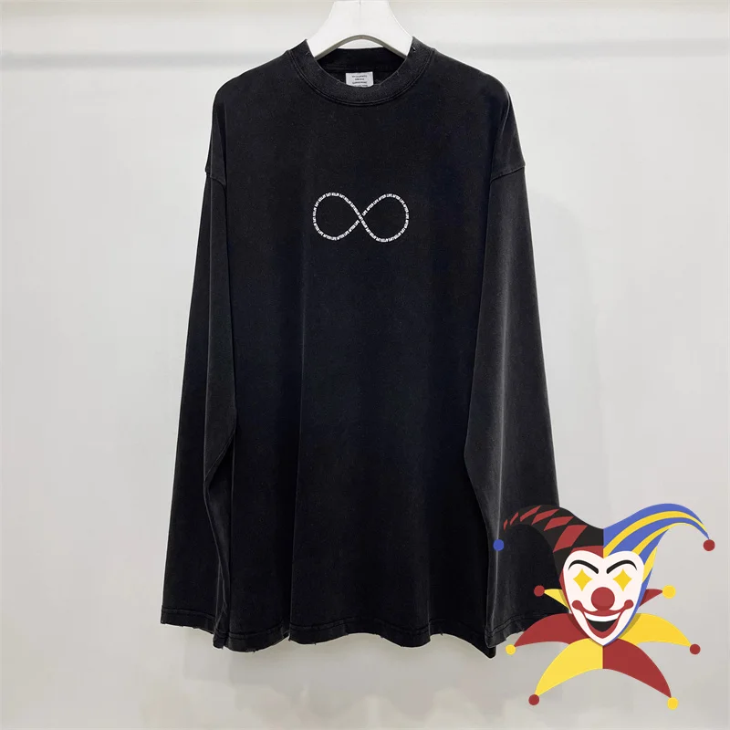 Vintage Damage Vetement Long Sleeve T Shirt Men Women Washed Top Tees Simple Circular Logo Printing VTM T-Shirt
Vintage Damage Vetement Long Sleeve T Shirt Men Women Washed Top Tees Simple Circular Logo Printing VTM T-Shirt