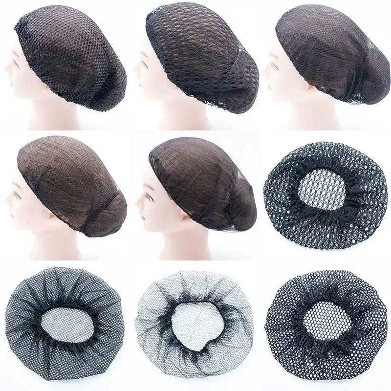 

Top Sale Hairnets good Quality Mesh Weaving Black Wig Hair Net Making Caps Weaving Wig Cap & Hair Nets Elastic Hairnet